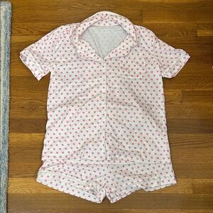 Women’s Amazon Roller Rabbit Dupe Pink Heart Pajamas